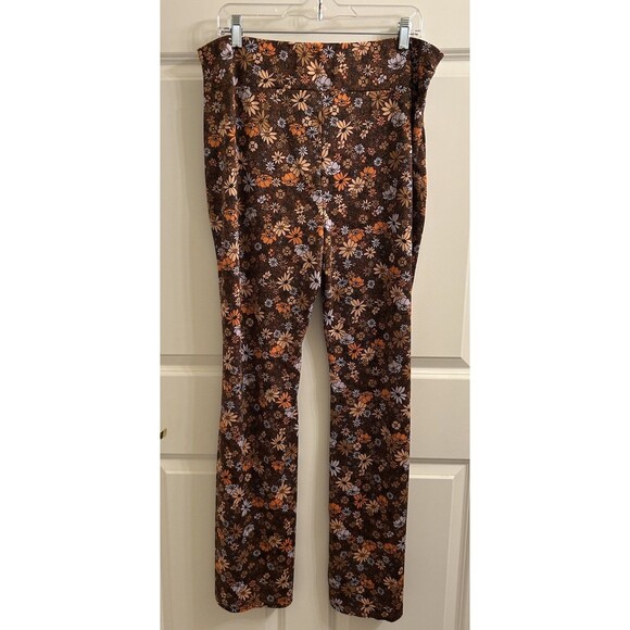 Derek Heart Flared Leggings Womens Size 2X Multicolor Daisy Y2K Hippie - Picture 2 of 3